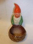 Yard Gnome With Bowl Ceramic Gartenzwerg Vintage German   