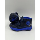 Small Kid Size 10  Dark Blue   Black Winter Boots W  Fleece Lined Insole