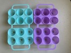 2 Jello Jiggler Egg Molds Purple And Teal One W Inner Design