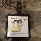 Vtg Los Angeles Times Kim Casali Love Is    Enjoying A Meal Of Leftovers Trivet