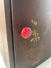 Vintage Asian Style Wooden Wall Cabinet Hand Painted Decor Hanging Box