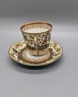 Signed 24k Gold Ernst Wahliss Fischer Mieg Demitasse Cup Saucer Pirkenhammer