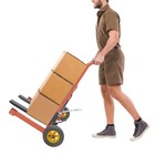 577lbs Hydraulic Material Lift Winch Stacker Adjustable 36in Pallet Dolly Lift