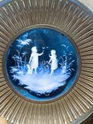 Mary Gregory Silver Plated Bridal Basket Cake Plate C  1880 Middletown Plate Co 