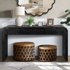 59   Vintage Crafted Entryway Table two Hidden Handle Drawers farmhouse Console