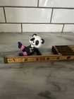 Vintage Yoga Stretching Aerobics Pink Panda Bear Ceramic Figurine 3  1980s