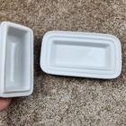 Le Creuset White Stoneware Butter Dish Never Used With Lid