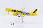 Spirit Airlines A320neo   Super Nintendo World   N986nk 1 200 Scale   With Stand