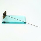 Vintage Art Nouveau Enameled Brass Hat Pin With Amethyst Czech Glass Details