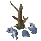 Realistic Koala Bear Toy Figure Tree Playset Lot Australian Wildlife Animals Set
