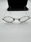 Antique Silver-colored Wire-rim Round Eyeglasses With Case Spectacles