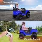 12v Blue Kids Ride On Toys Car Children Electric Truck W  Remote Control Led Mp3