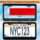 1-pack Black License Plate Frames 2 Holes Aluminum License 1-pcs Black-2 Holes