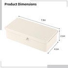 Omistar Steel Storage Box Hinged Lid Metal Container Scrapbook Stamps White