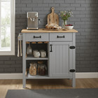 Pine Wood Kitchen Storage Cabinet Island Cart