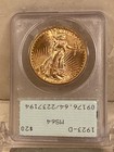 1923d  20 Gold Saint Gaudens Double Eagle Pcgs Ms64 Rattler  looks 65 