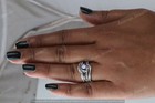 1 05 Ct Simulated Purple Amethyst Trio Bridal Ring Set Band 925 Sterling Silver