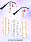 Tatuo 3 Pcs Glasses Chain For 29 5 Inch  pack Of 3   Gold  Silver  Rose Gold