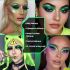 Multichrome Green Eyeshadow Palette  Color-shifting Emerald Green Glitter Eyesha