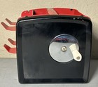 Vintage Mid Century Arrco Automatic Playing Card Crank Shuffler Metal Red black