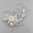 Bridal Hair Clip Freshwater Pearl Crystal Headpiece Wedding Accessories 02286 S