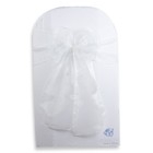 20 Pcs Organza Chair Cover Bow Sash 108 x8  - White - Wedding Party Banquet Ze