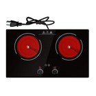 4000w Electric Cooktop Infrared Stove 2 Burner 24  Hot Plate Plug-in 110v