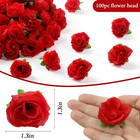 100 Pcs 1 3 Inches Mini Red Rose Head Fake Red Roses Artificial Flowers For Home