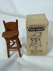 Vintage Shackman Dollhouse Miniature Furniture Lot Cradle Stove Chair Rug