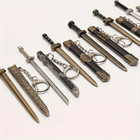 Vintage Mini Sword Key Chain Set With Sheath 6x Zinc Alloy Cosplay Keyring Gift