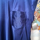 Nwt Vintage Delicates Jcpenney Royal Blue Satin Sleep Shirt Top Sz S Made In Usa