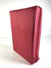 Bible Cover Red Cloth Embossed Cross W  Front Pocket Large W  Handle 7 x 10 