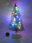 Dollhouse Miniature 6  Christmas Tree Multi Lights Solid W battery A9985