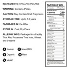 Organic Pecan Halves     Non-gmo  Kosher  Raw Pecan Nuts  Unsalted  Vegan  Kosher
