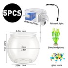 1 Gallon Aquarium Small Fish Tank Break-resistant Plastic Betta Fish Bowl Pet Cl