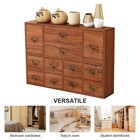 12 Drawer Wooden Apothecary Cabinets Desk Drawer Organisers For Home Office