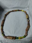 Vintage Venetian Millefiori African Trade Glass Bead Necklace 14 Inches 