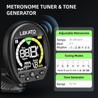 Lekato 3 In 1 Guitar Tuner  Clip On Tuner Metronome With Tone Black 