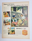 3 Different Vintage Original 1938 Lipton Tea 11x14 Ads 