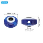 Evil Eye Beads  65 Pcs 6mm Flat Round Evil Eye Charm  Blue