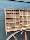 Antique Wooden Printer   s Type Tray Letterpress Shadow Box Display 32 x17 