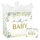 13  Large Baby Boy Girl Gift Bag For Baby Shower Or Birthday With 13  Green