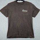 Coors Beer Shirt Mens Large Brown Banquet Brewery Rodeo Cowboy Casual Nwt