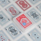 Bicycle Waterproof Clear Plastic Red Playing Cards  Made From 30  Recycled   