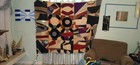 Antique Hanging Art Quilt   Abstract   Handmade Patchwork Velvet Xl 64 x70  