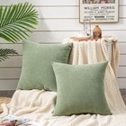 Decorative Square Throw Pillow Covers 22 x22  Inch Set Of 2  Super Soft Cheni   
