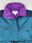 Vintage Columbia Ski Suit Womens Large Teal Purple Colorblock Retro Snow Suit