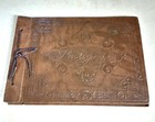 Vintage Leather Album Stamp Collection