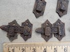 Set 0f 4 Antique 1890 s Victorian Eastlake Shutter Latches   8 Keepers Cast Iron