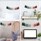 Rainbow Boho Tassel Garland With Wood Beads Colorful Wall Hanging Garland 